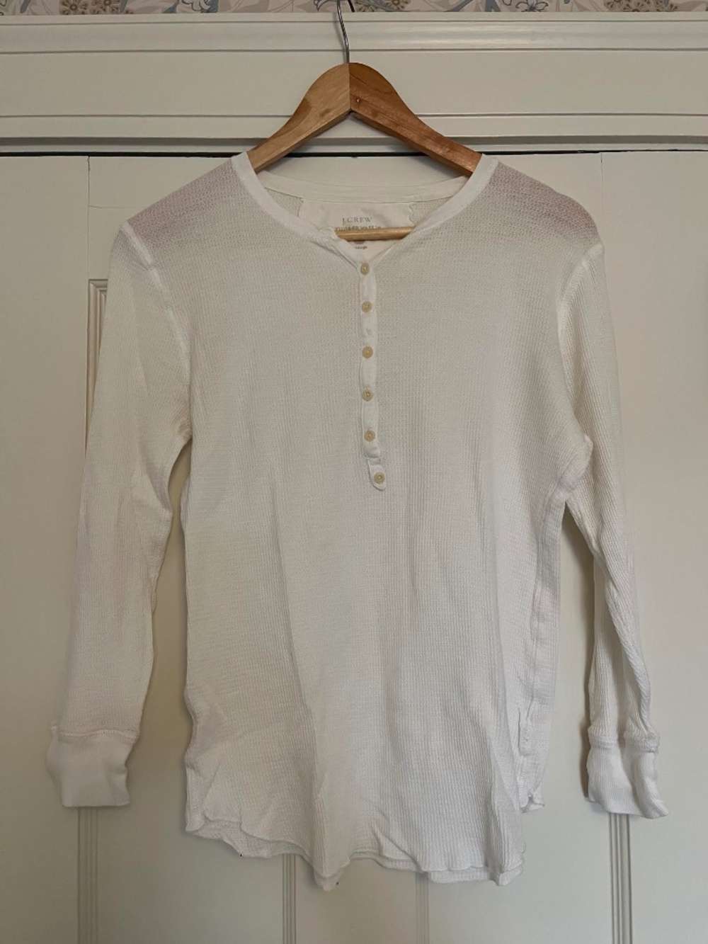 J Crew Vintage Waffle Henley Size XL